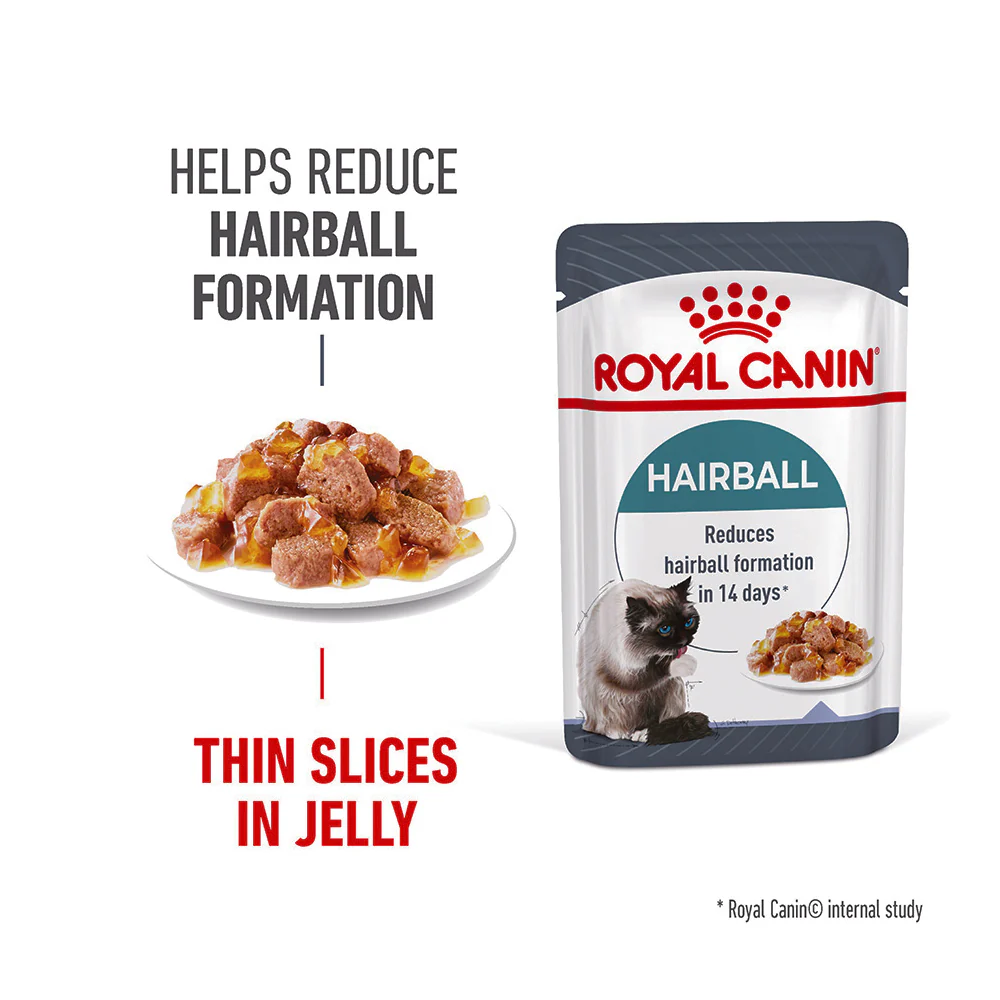 ROYAL CANIN Hairball Care Jelly Adult Wet Cat Food 85g - Image 3