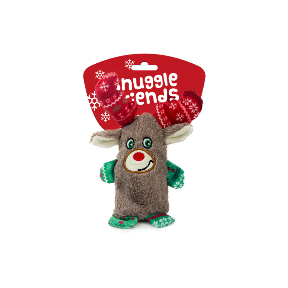 RUFF PLAY Christmas Squeak Moose Dog Toy