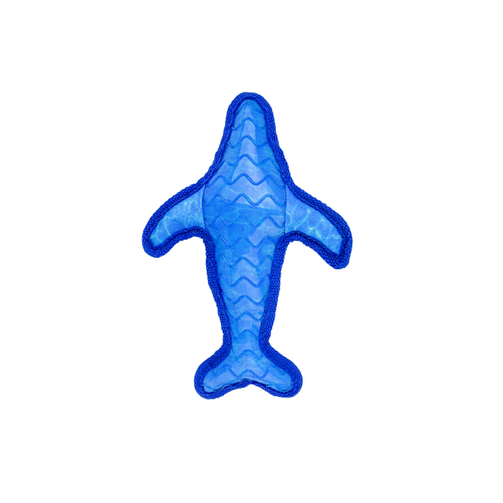 RUFF PLAY Plush Blue Shark Dog Toy - Image 3