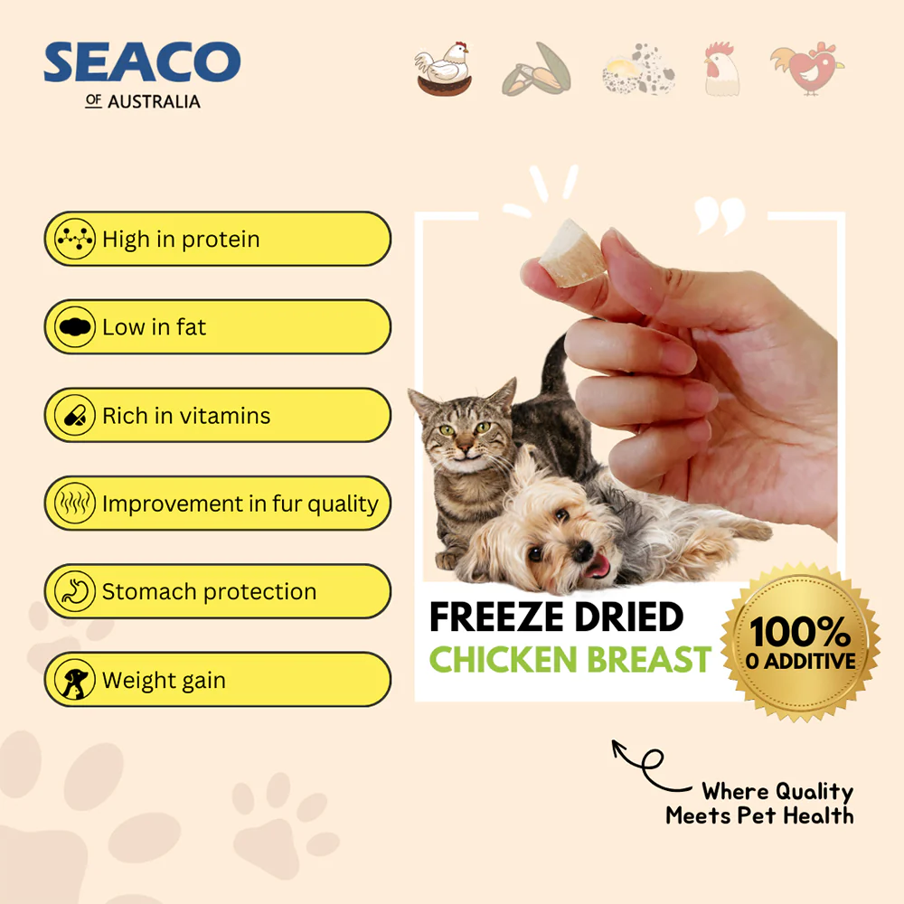 SEACO Chicken Breast Freeze Dried Pet Food 100g - Image 4
