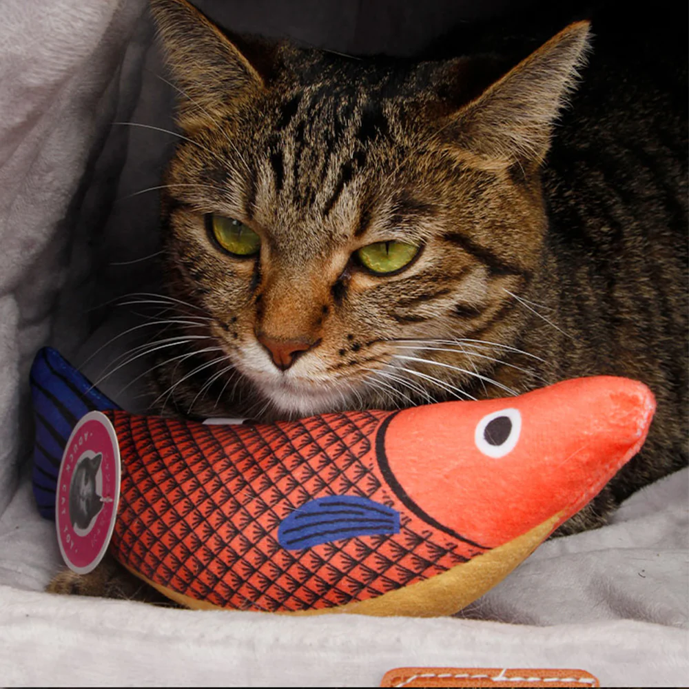 Seafood Orange Fish Cat Catnip Toy - Image 2