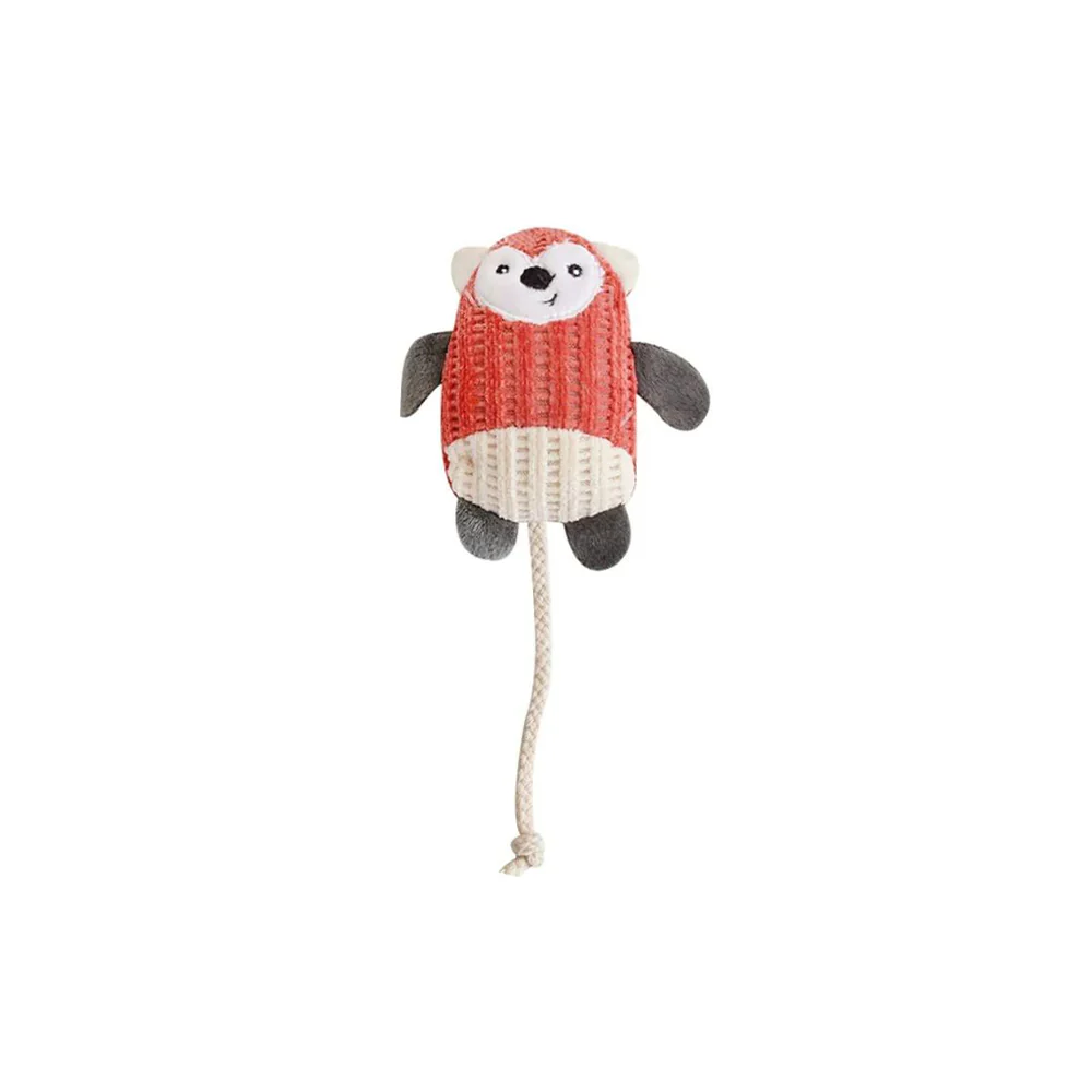 SHERGER Red Bear Cat Catnip Chew Toy