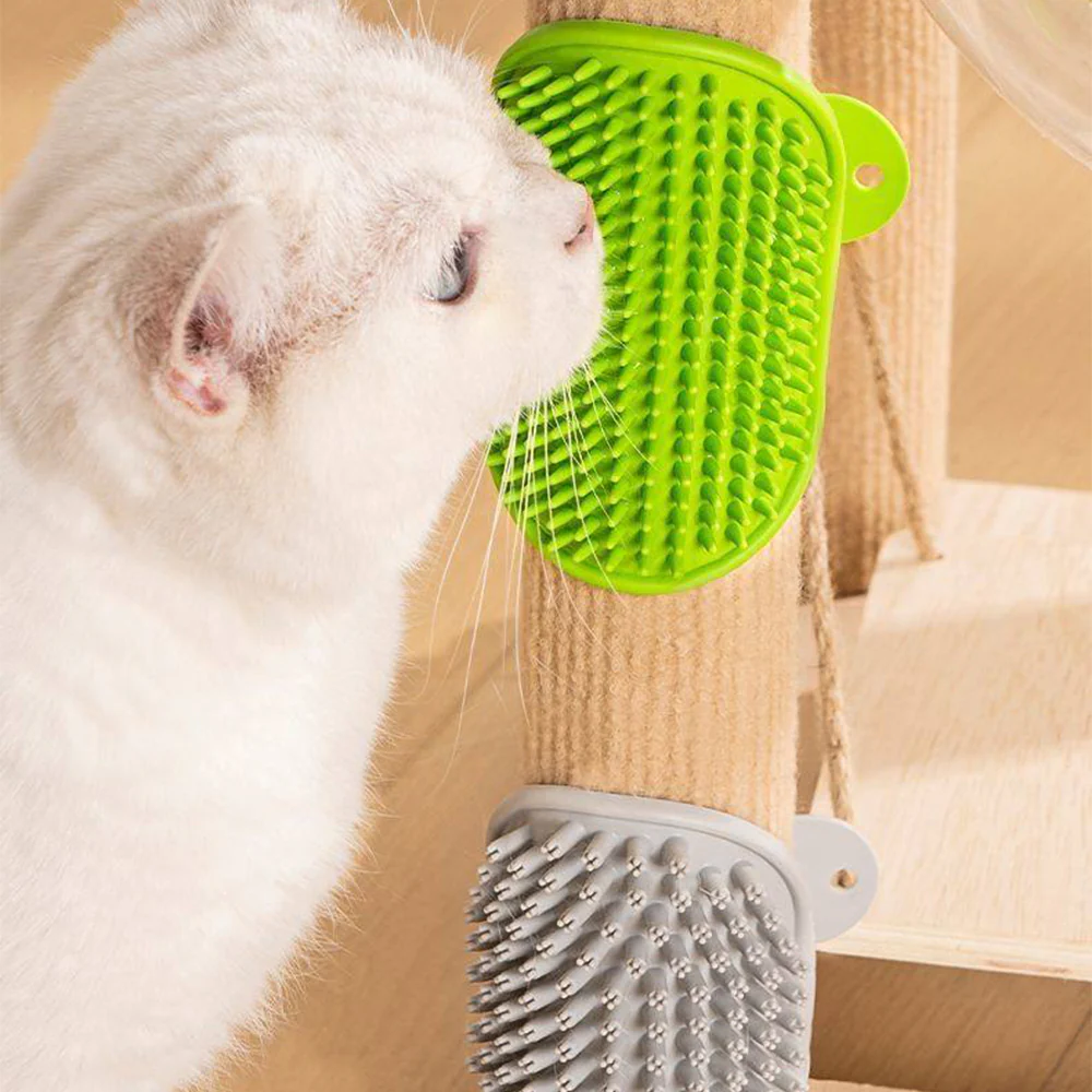 Silicone Cat Self Groomer – Corner & Furniture Mount Brush 1Pcs Random - Image 5