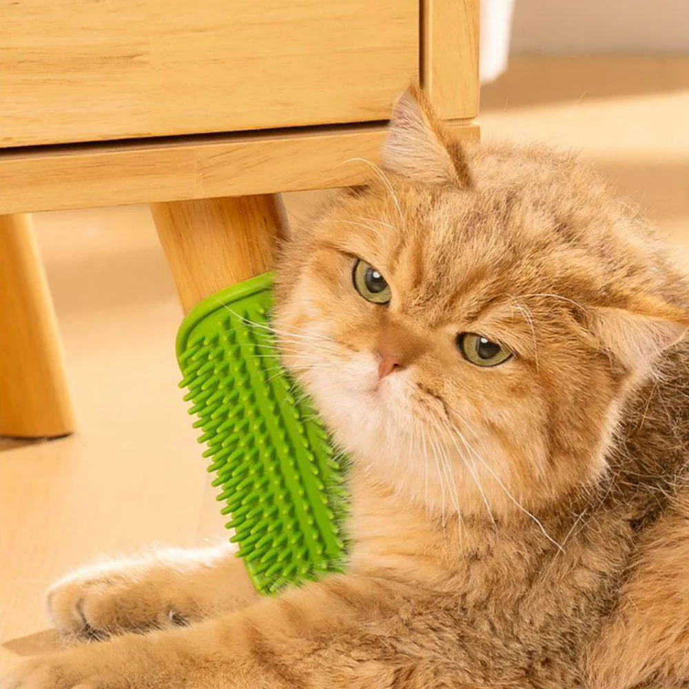 Silicone Cat Self Groomer – Corner & Furniture Mount Brush 1Pcs Random - Image 8