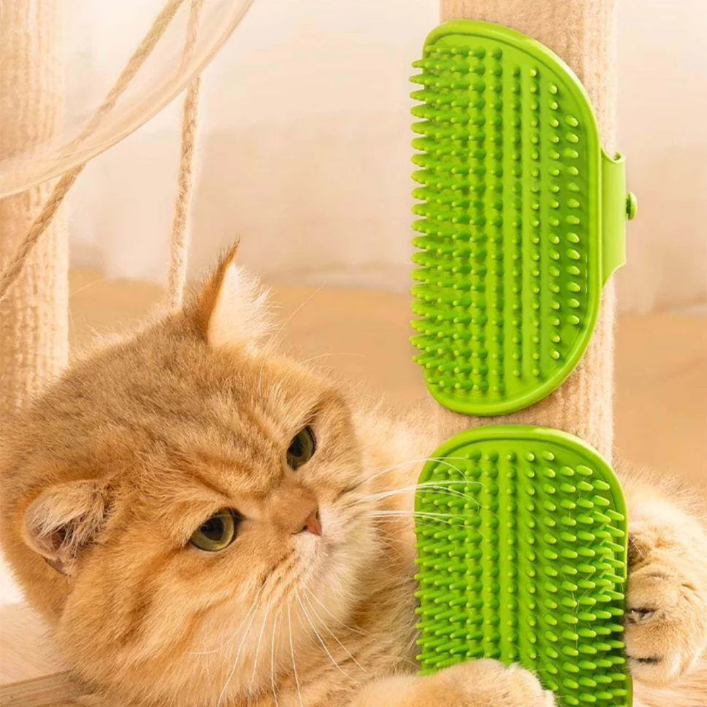 Silicone Cat Self Groomer – Corner & Furniture Mount Brush 1Pcs Random - Image 9