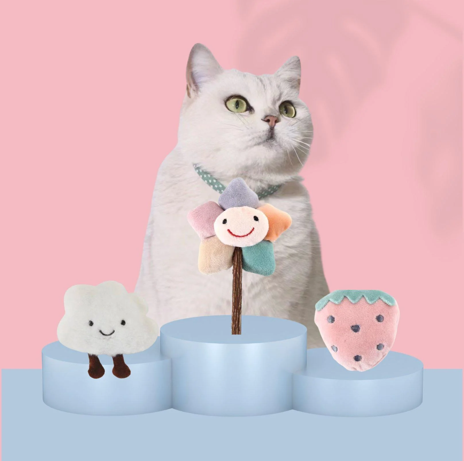 Silvervine Stick Cat Plush Toy - Image 3