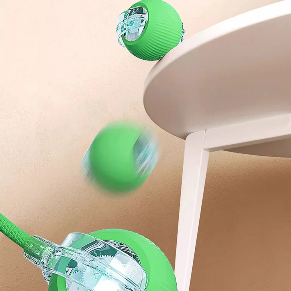 Smart Interactive Pet Ball Toy – 3 Speed Modes with Teaser Rope 1Pcs Random - Image 4