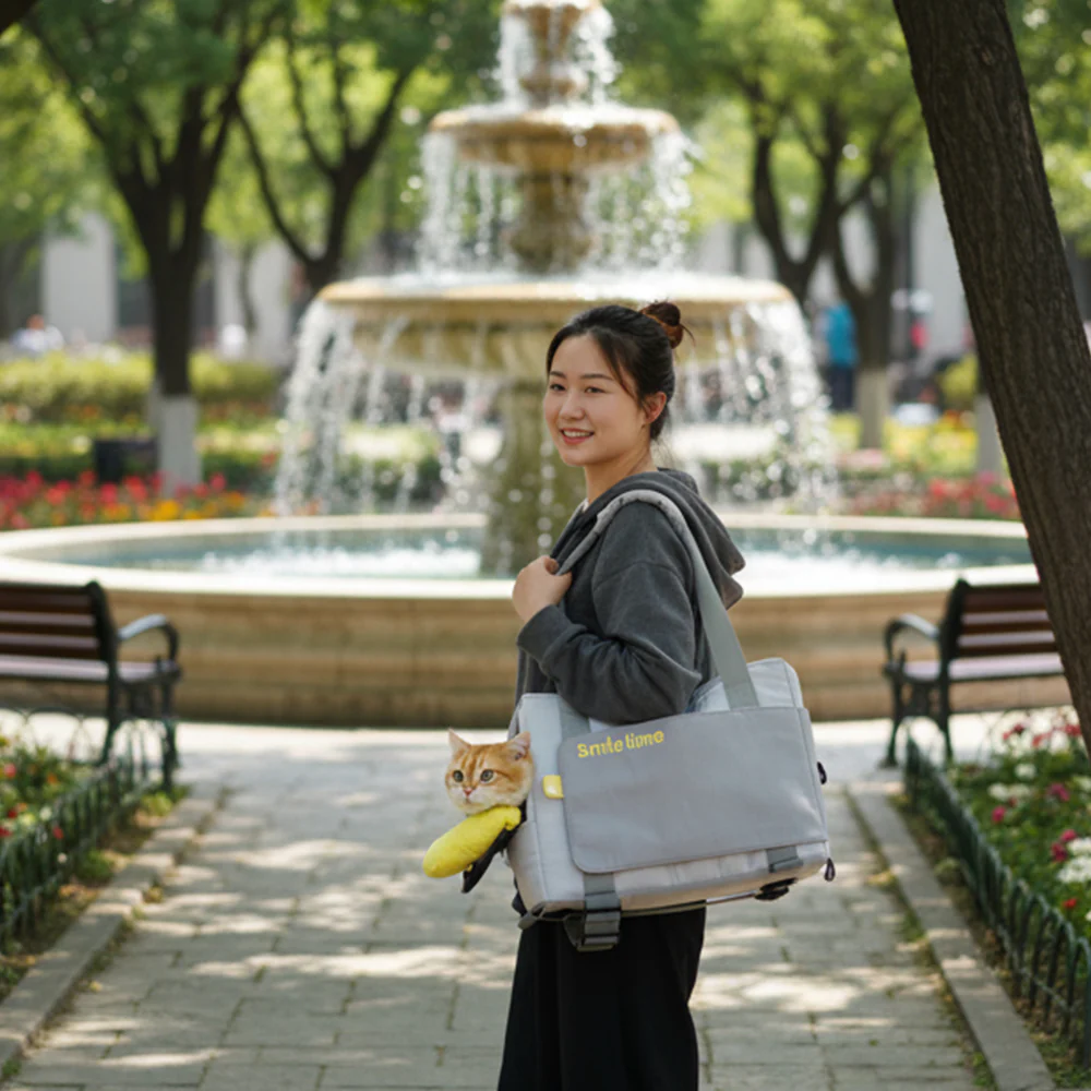 SMILE TIME Ergonomic Head-Out Pet Carrier 40x25x17.5cm - Image 18