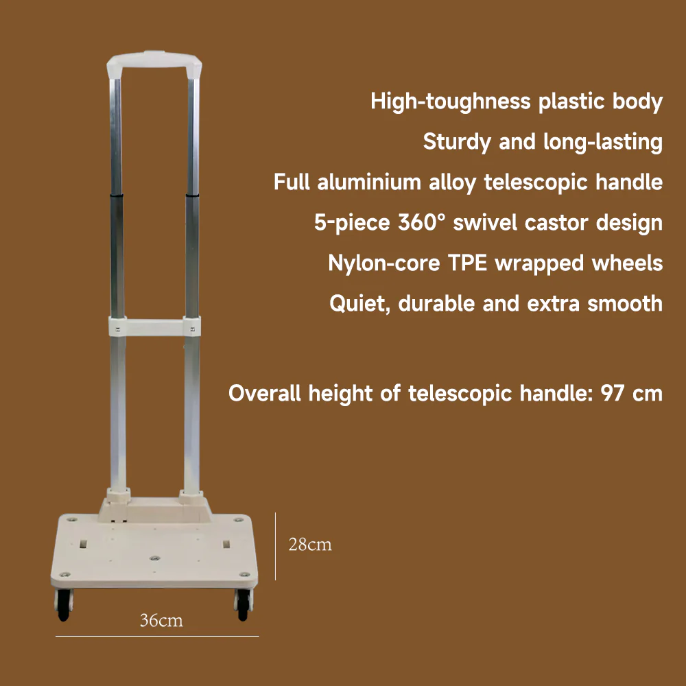 SMILE TIME Glide Pet Carrier Trolley 36x28x97cm - Image 11
