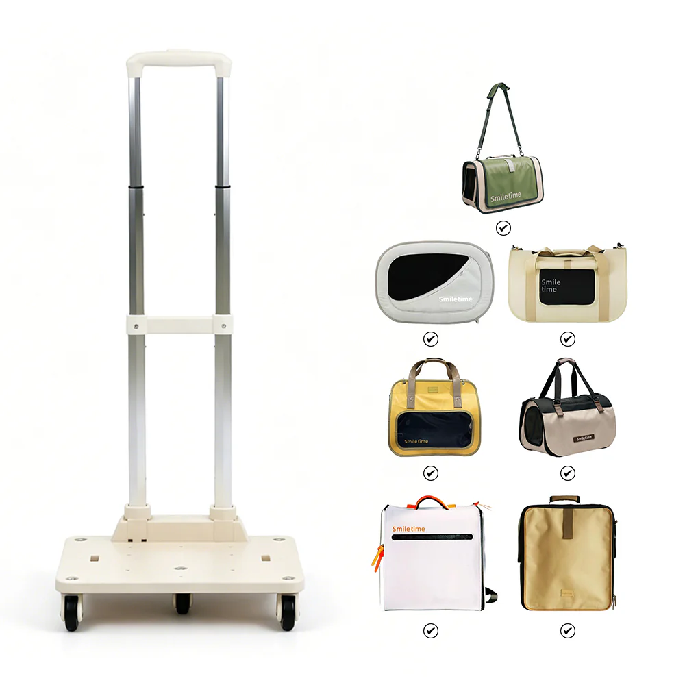 SMILE TIME Glide Pet Carrier Trolley 36x28x97cm - Image 3