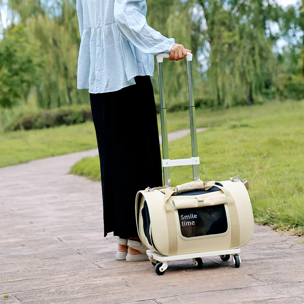 SMILE TIME Glide Pet Carrier Trolley 36x28x97cm - Image 4