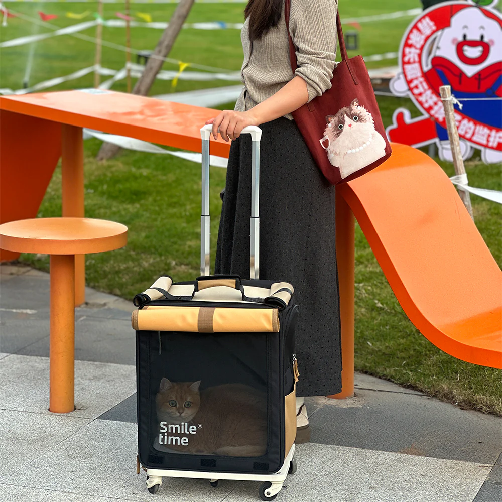 SMILE TIME Glide Pet Carrier Trolley 36x28x97cm - Image 5
