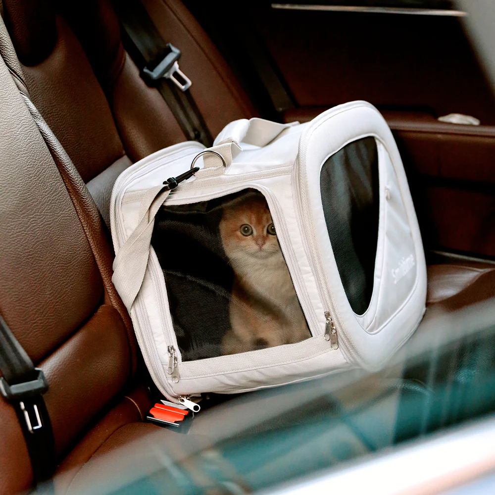 SMILE TIME Modern Grey Pet Carrier 48x27x34cm - Image 9