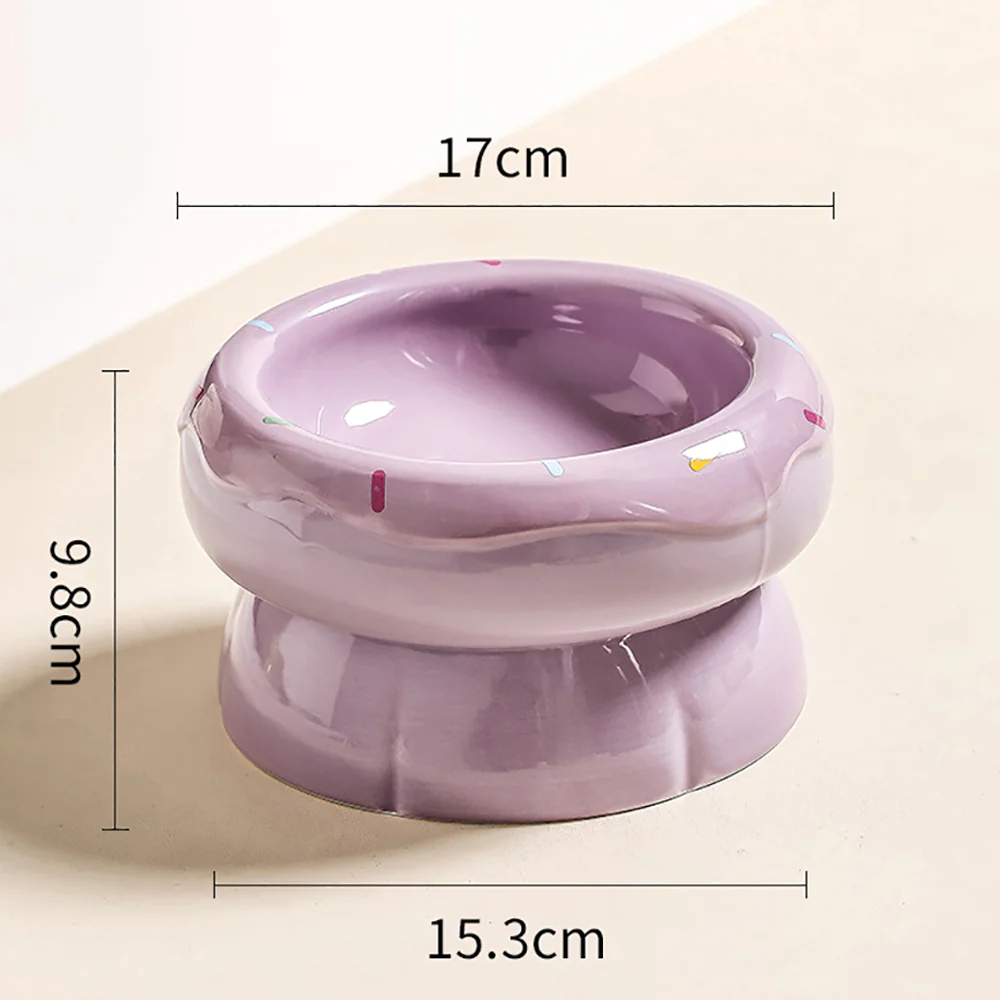 Split Ceramic Donut Pet Bowl 240ml & 280ml - Image 6