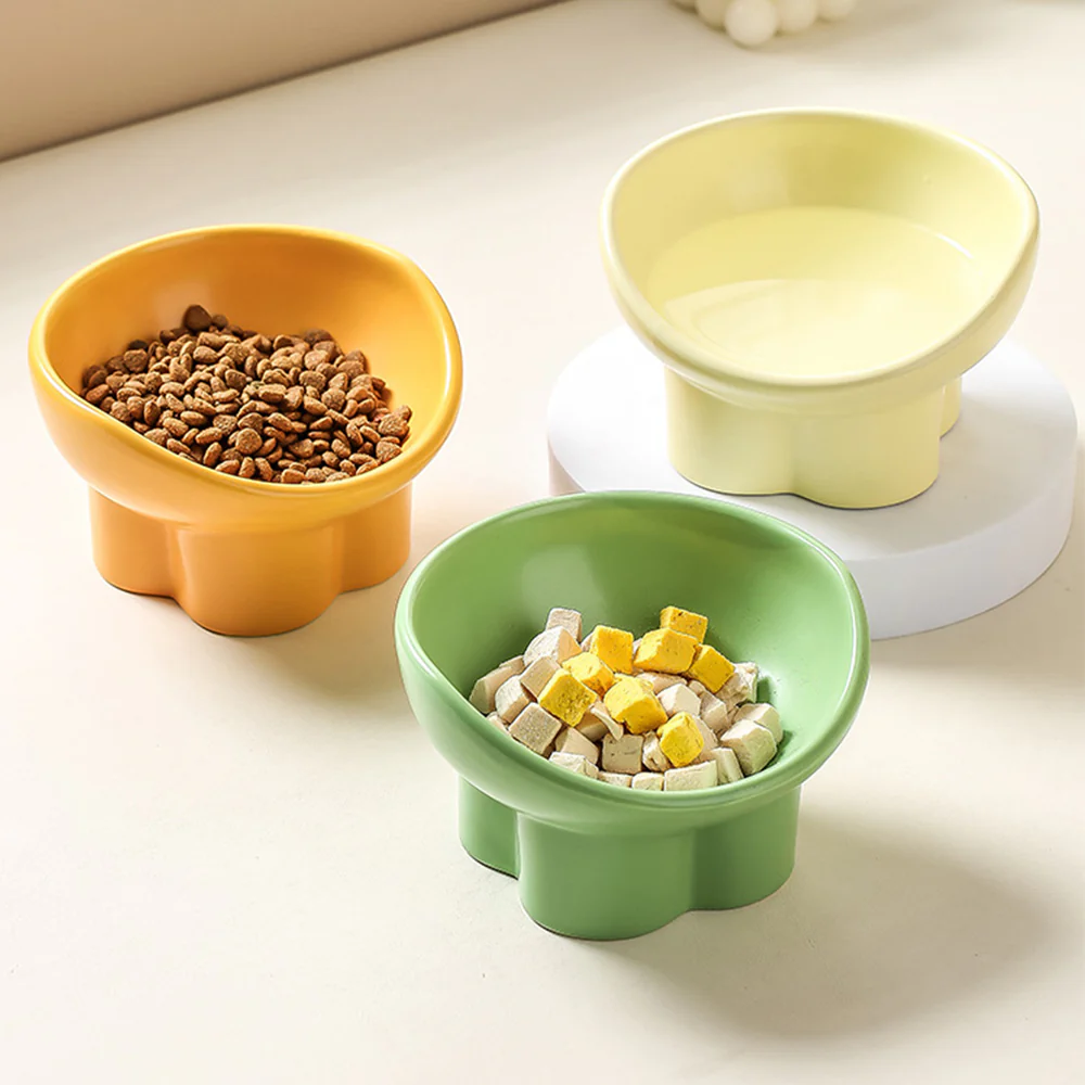 Standing Beveled Ceramic Pet Bowl 250ml - Image 4