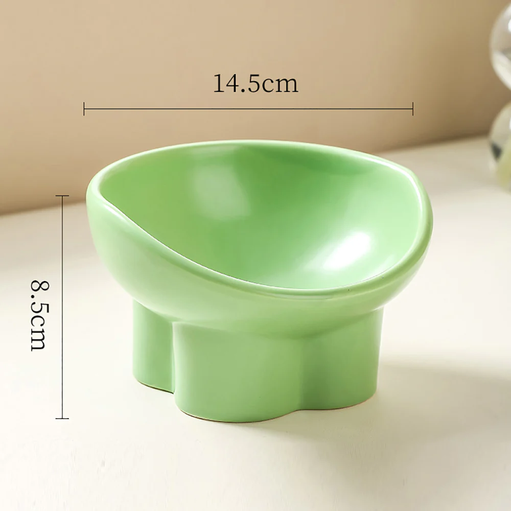 Standing Beveled Ceramic Pet Bowl 250ml - Image 5
