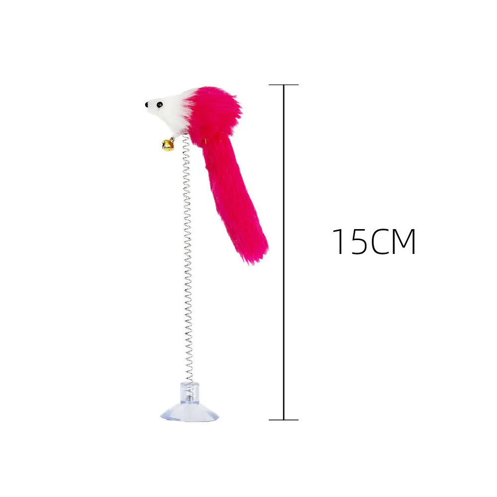 Suction Cup Spring Cat Teaser Wand Interactive Toy - Image 5