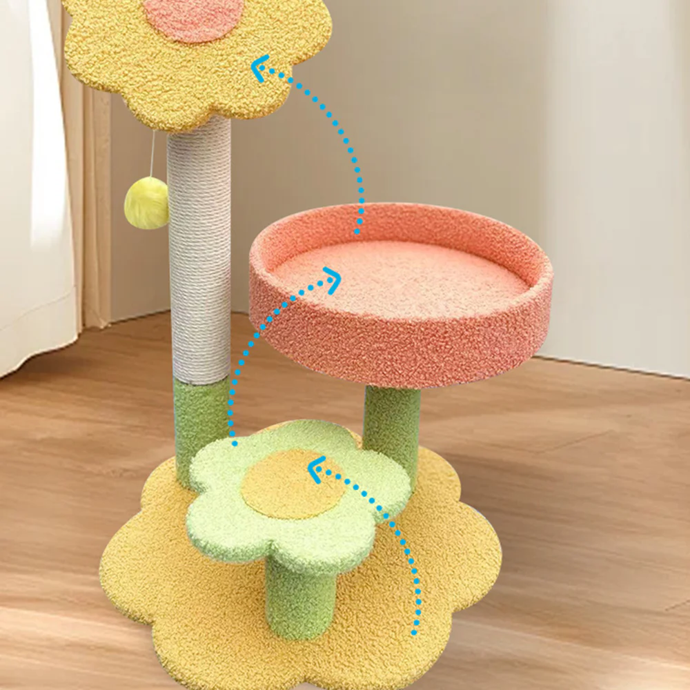 Sunflower Cat Tree with Scratching Posts - Image 3