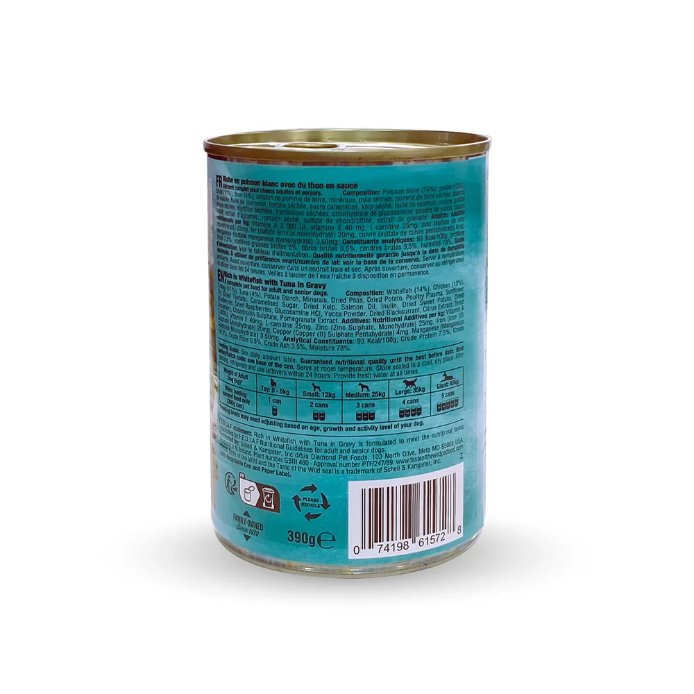 TASTE OF THE WILD Whitefish & Tuna in Sauce Wet Dog Food - Image 2