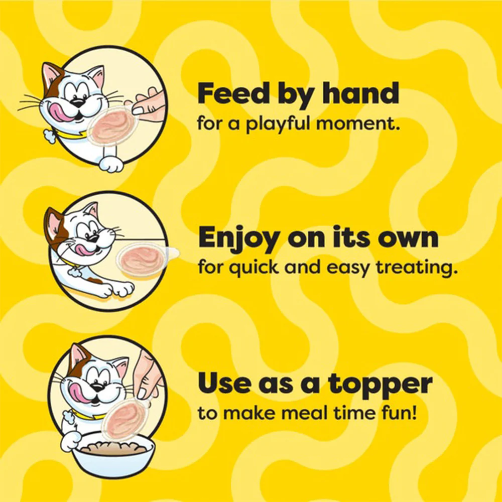 TEMPTATIONS Creamy Spoons Tasty Chicken & Savory Salmon Cat Treats 10g x 4 - Image 4
