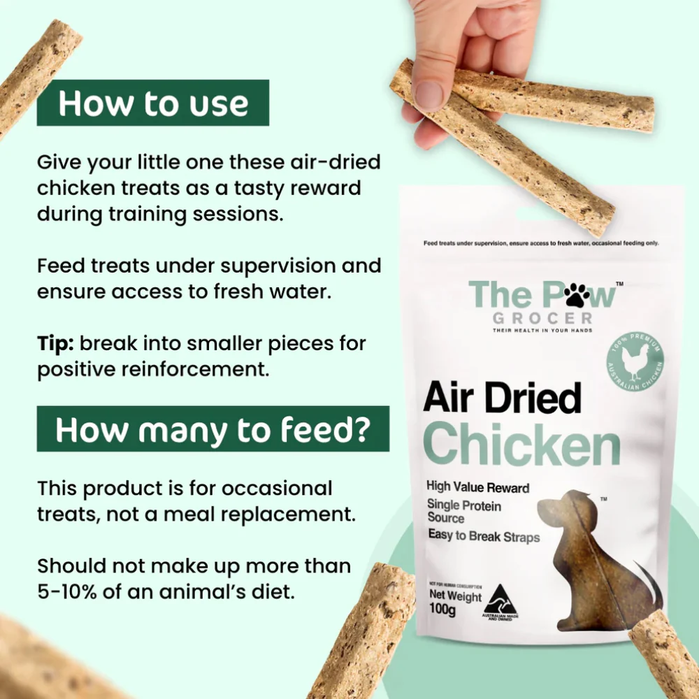THE PAW GROCER Air Dried Chicken Straps Dog Treats 100g - Image 9