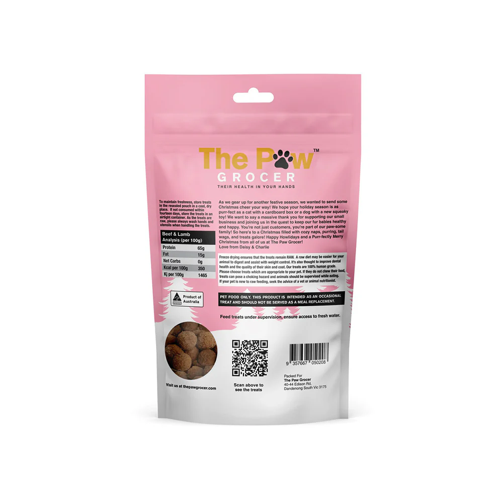 THE PAW GROCER Freeze Dried Christmas Roast Dinner Dog & Cat Treats 72g - Image 2