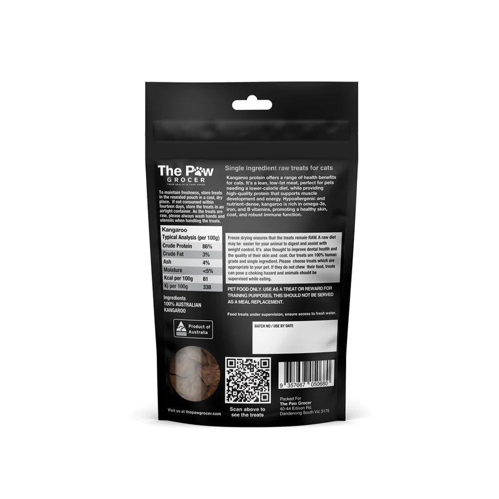 THE PAW GROCER Kangaroo Freeze Dried Cat Treats 50g - Image 2