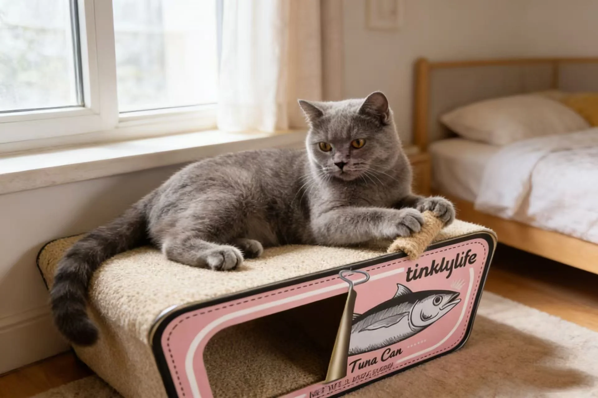 TINKLY LIFE Pink Tuna Can Cat Scratcher ZSIC1876 - Image 3