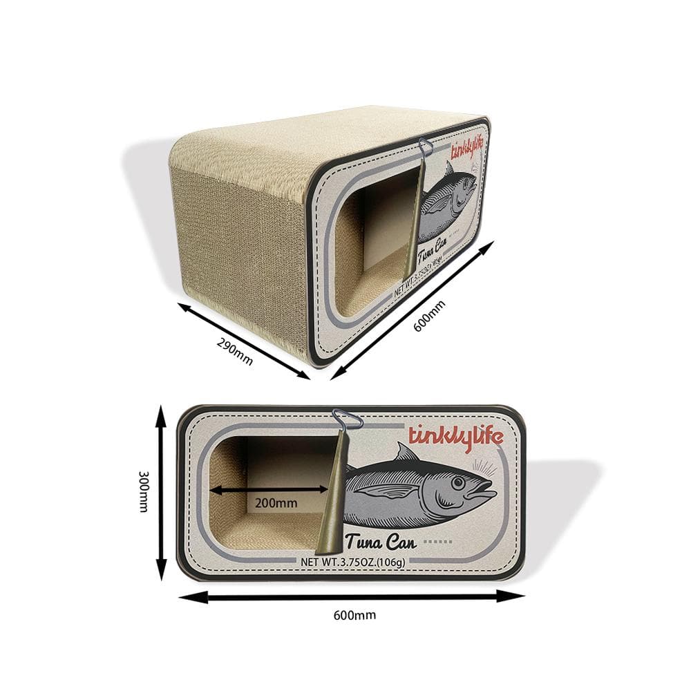 TINKLY LIFE White Tuna Can Cat Scratcher - Image 4