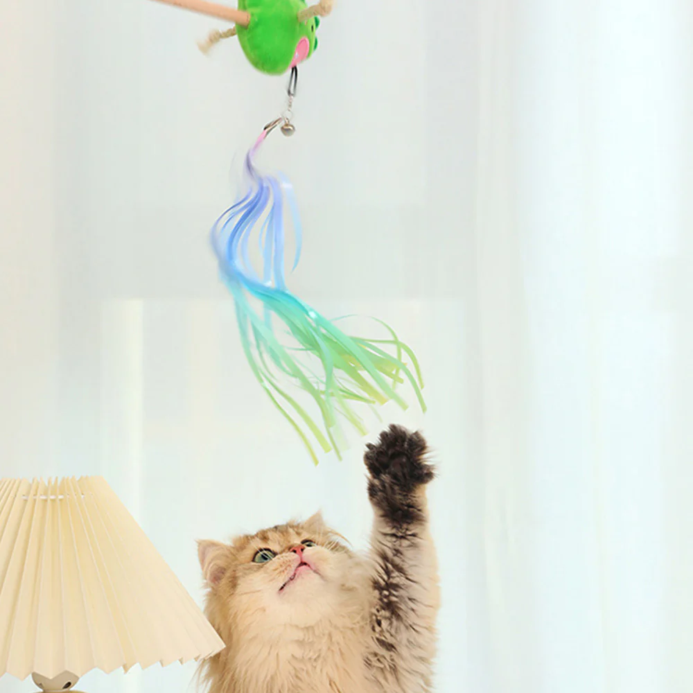 TINYPET Small Dinosaur Catnip Cat Teaser with Three Accessories - Image 4