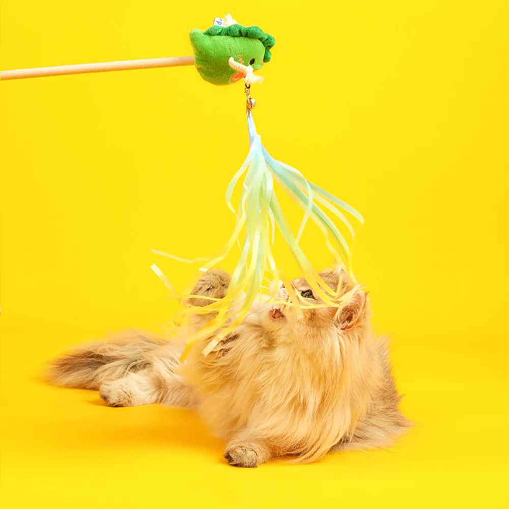 TINYPET Small Dinosaur Catnip Cat Teaser with Three Accessories - Image 7