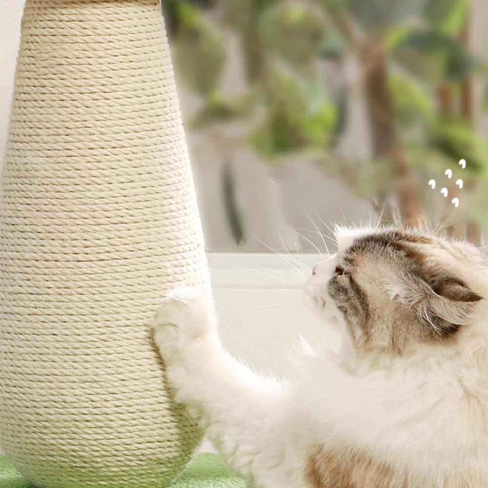 Tree-Shaped Sisal Cat Scratching Post with Hanging Toy - Image 5
