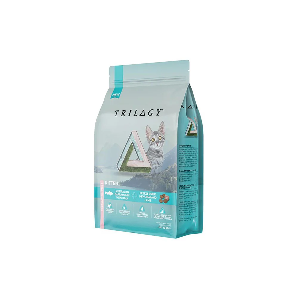TRILOGY Australian Barramundi with Tuna & Freeze Dried Lamb Kitten Dry Cat Food 1.2kg - Image 3