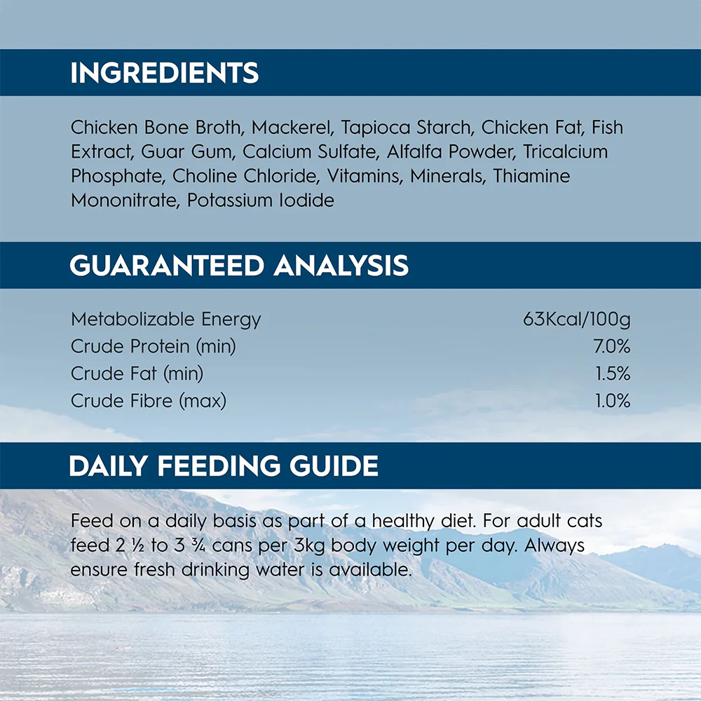 TRILOGY Wild Caught Mackerel in Bone Broth Adult Canned Cat Food - Image 4