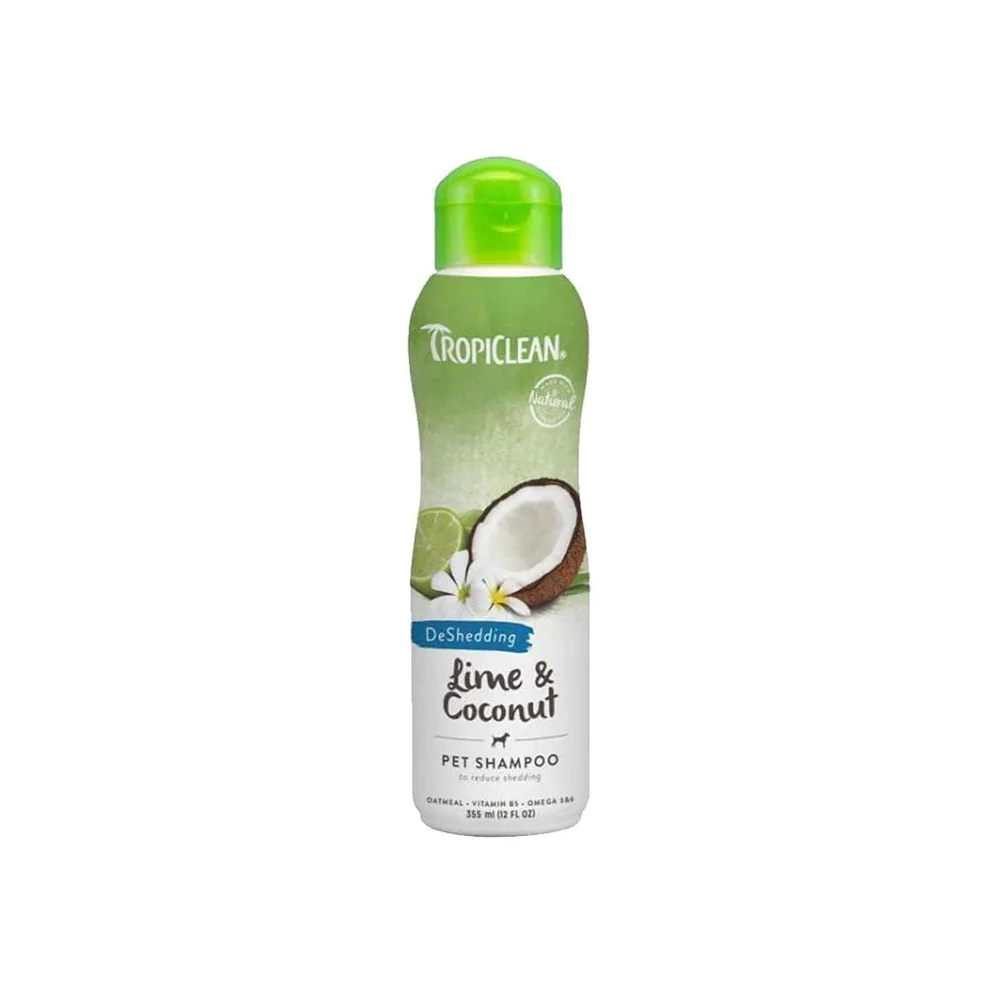 TROPICLEAN Lime & Coconut Shed Control Shampoo For Cats & Dogs 355ml