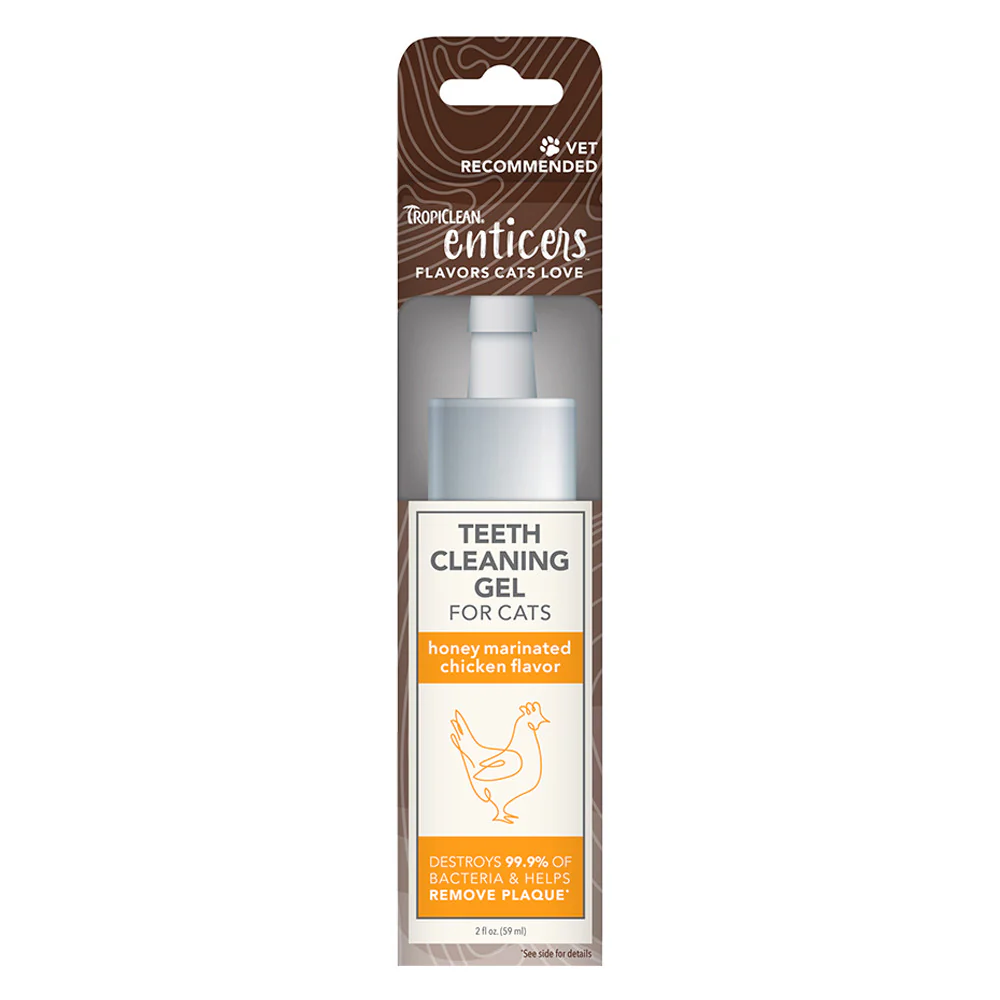 TROPICLEAN Enticers Teeth Cleaning Gel Honey Marinated Chicken For Cats 59ml