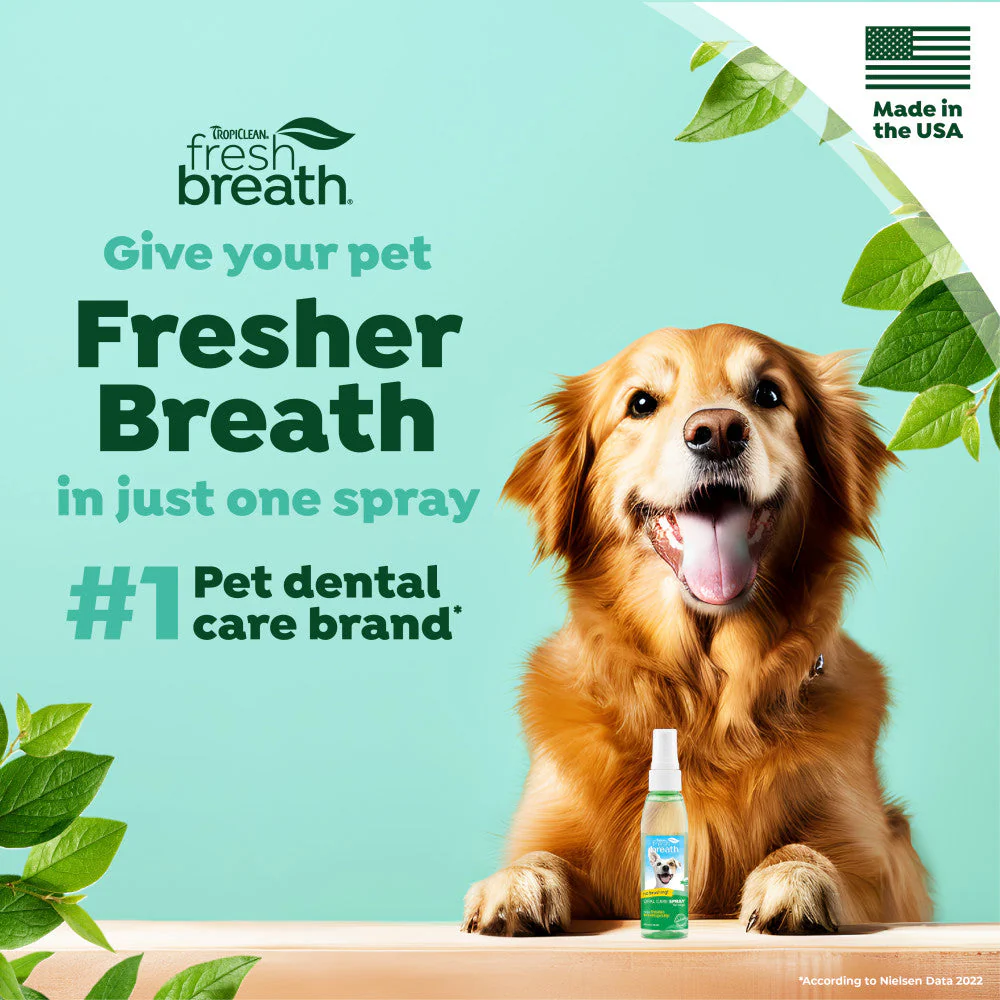 TROPICLEAN Fresh Breath Original Oral Care Spray For Dogs 118ml - Image 6