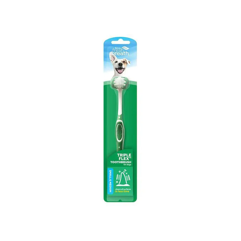 TROPICLEAN Fresh Breath TripleFlex Toothbrush For Dogs