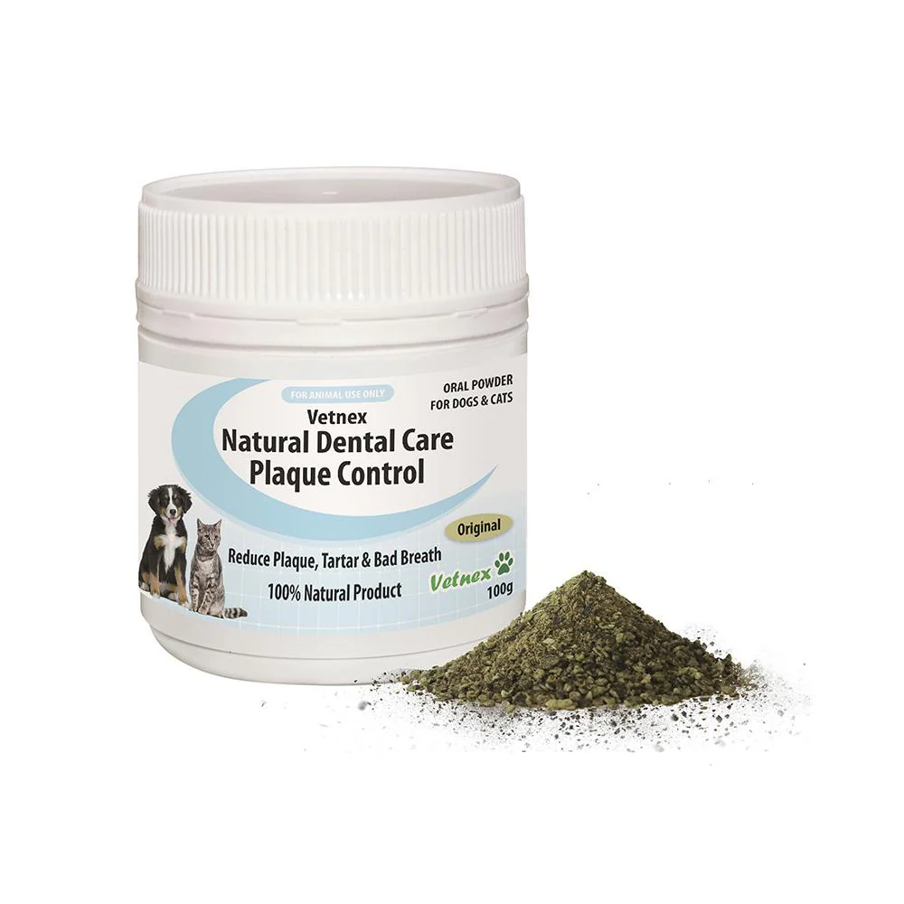 VETNEX Original Natural Dental Care Plaque Control Powder for Dogs & Cats 100g - Image 2