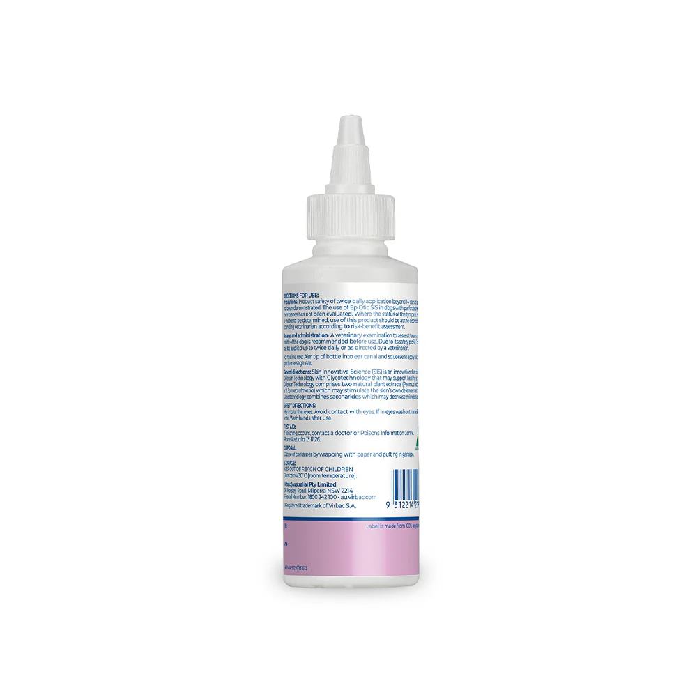 VIRBAC Epiotic SIS Dog Ear Cleanser 120ml - Image 2