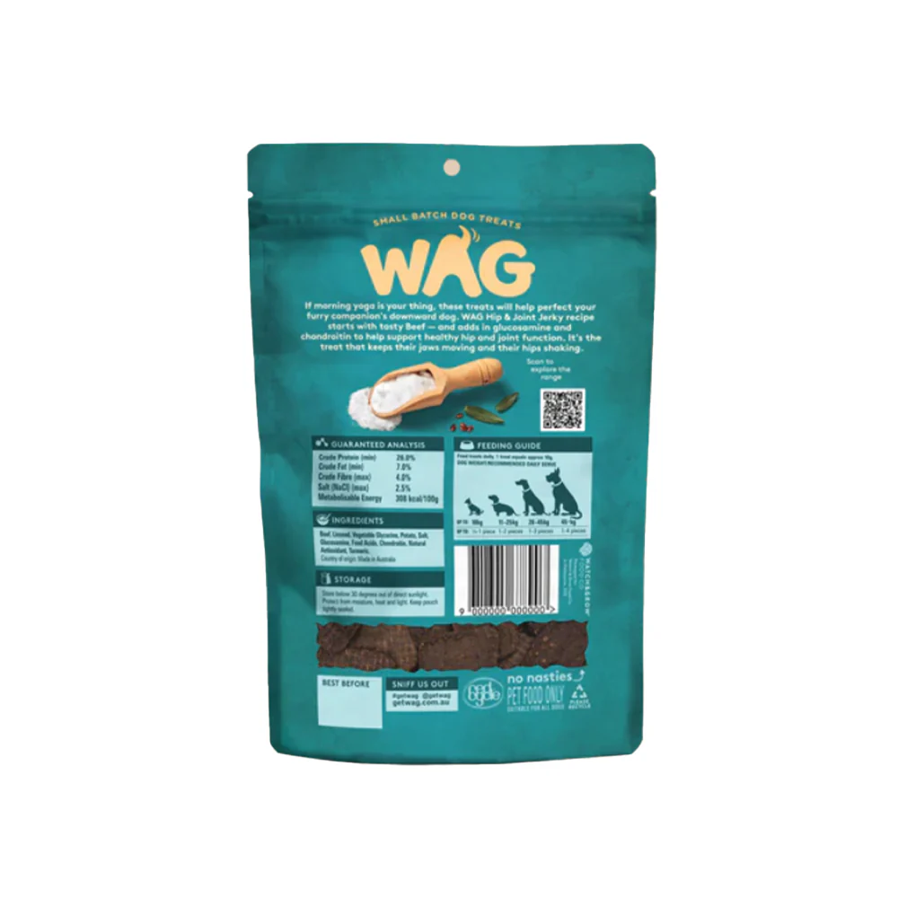 WAG Beef Jerky Hip & Joint Dog Treats 10Pc - Image 2