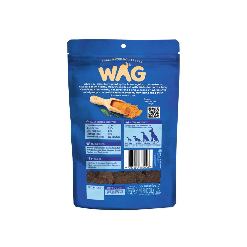 WAG Kangaroo Jerky Immunity Dog Treats 10Pcs - Image 2