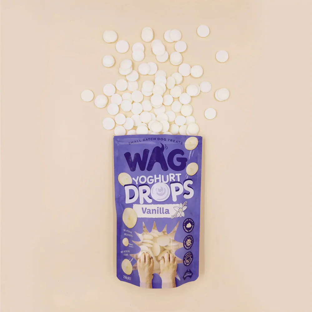 WAG Vanilla Yoghurt Drops Dog Pouch Treats 250g - Image 3