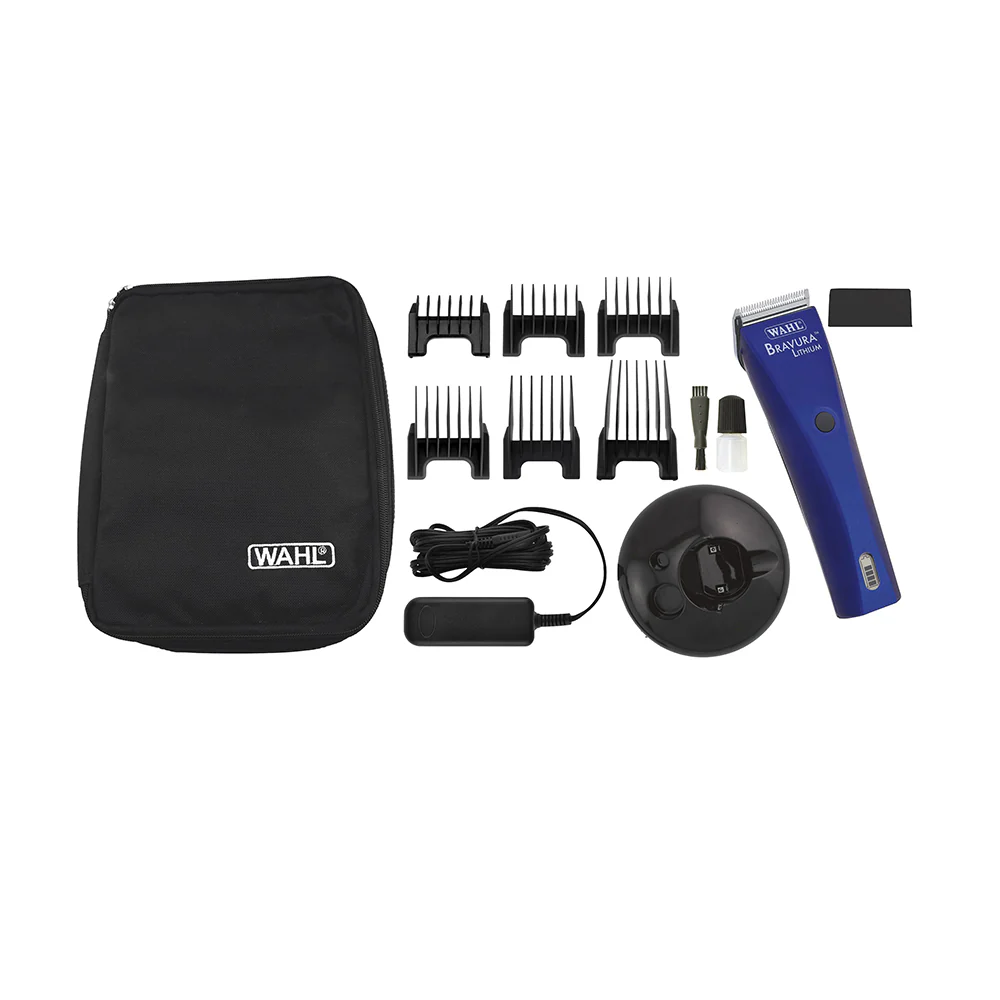 WAHL Royal Blue Bravura Lithium Ion Cordless Animal Pet Clipper with 5-in-1 Blade - Image 2