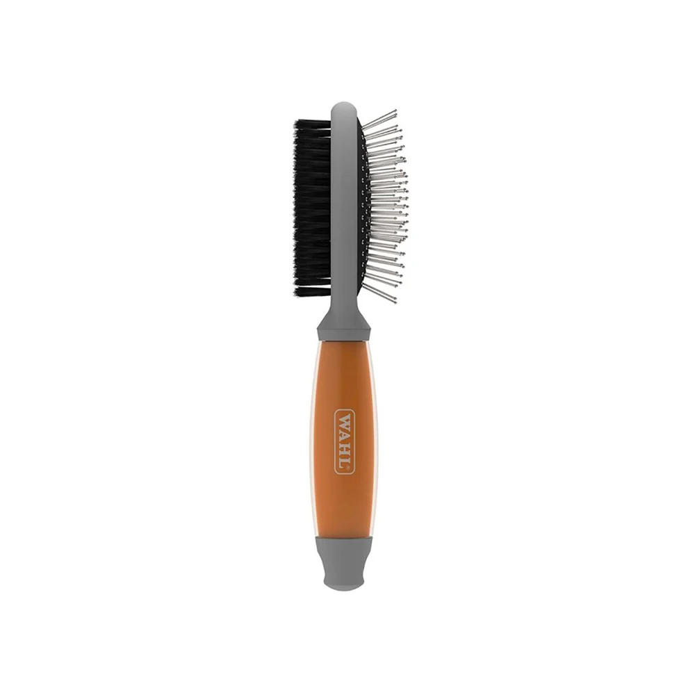 WAHL Orange/White Double Sided Pin Bristle Dog Brush - Image 2