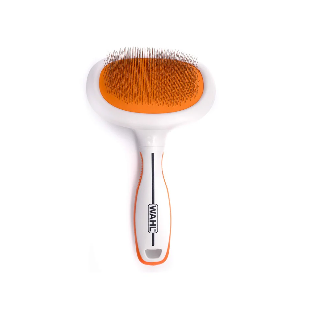 WAHL Orange/White Metal Slicker Brush - Image 2