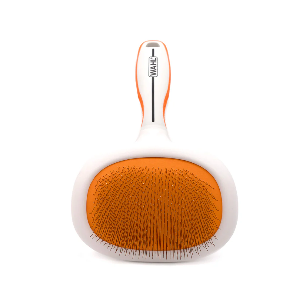 WAHL Orange/White Metal Slicker Brush - Image 3