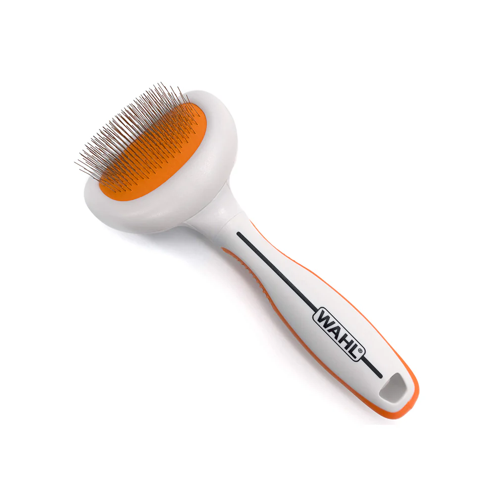 WAHL Orange/White Metal Slicker Brush - Image 7