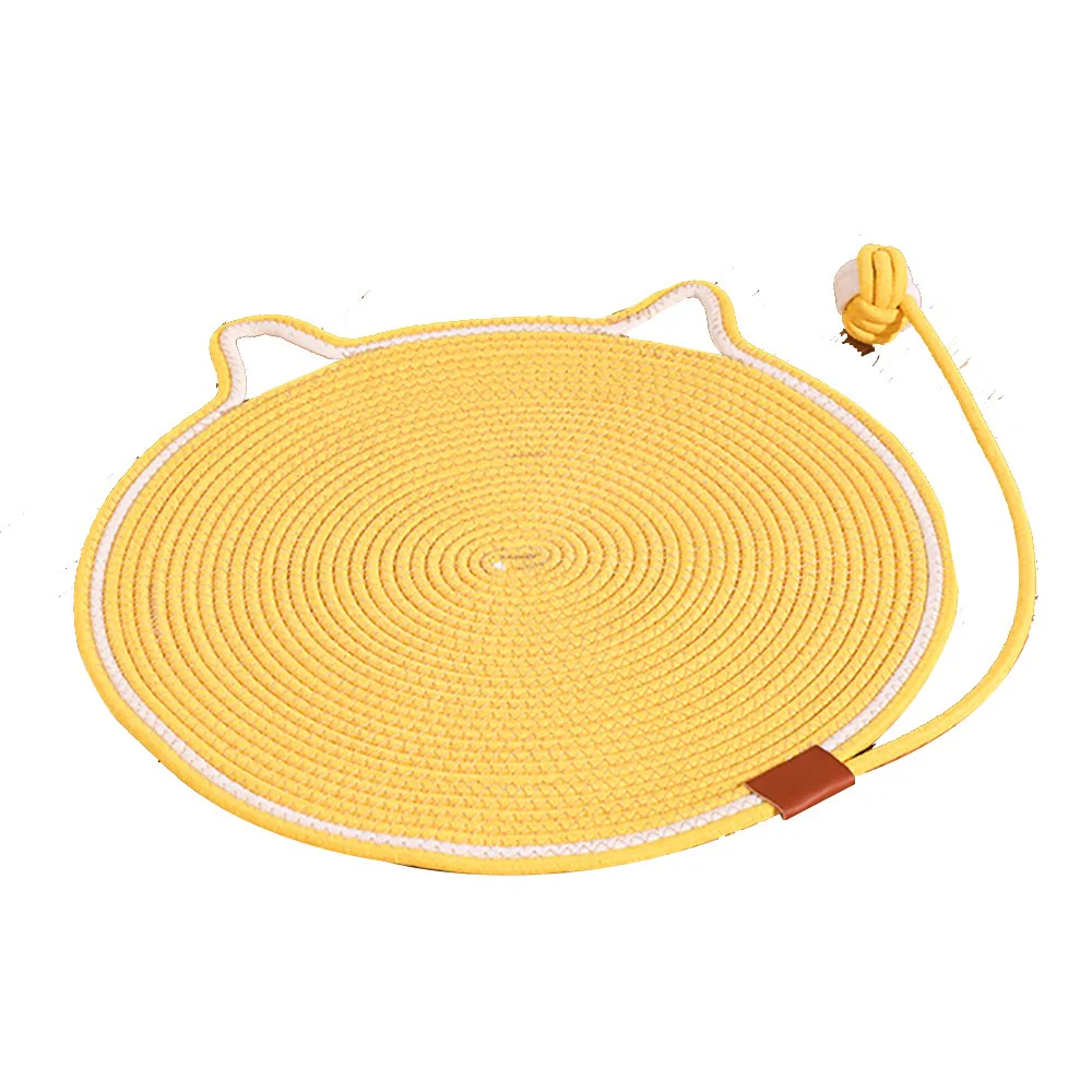 Washable Woven Cat Scratching Mat With Ball - Image 2
