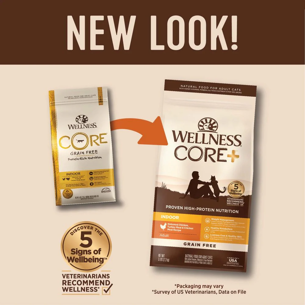 WELLNESS Core Grain Free Chicken Indoor Dry Cat Food 2.27kg - Image 2